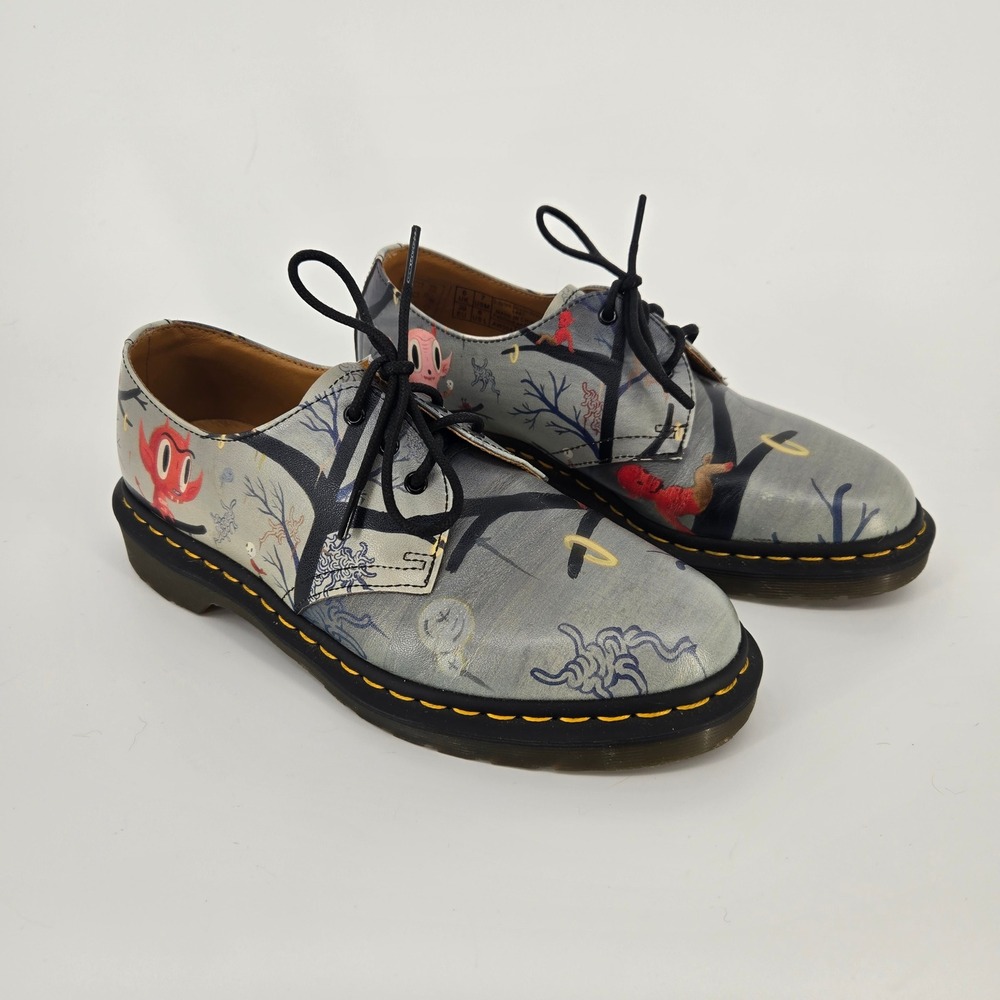 Dr Martens x Gary Baseman Leather Oxfords Cartoon Devil US 7M/8W UK 6 Shoes EUC